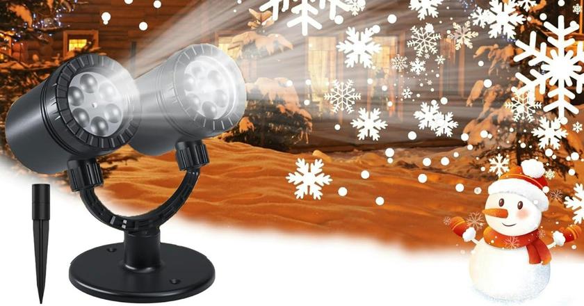 Copo de nieve de Navidad Proyector de luz LED CHICLEW